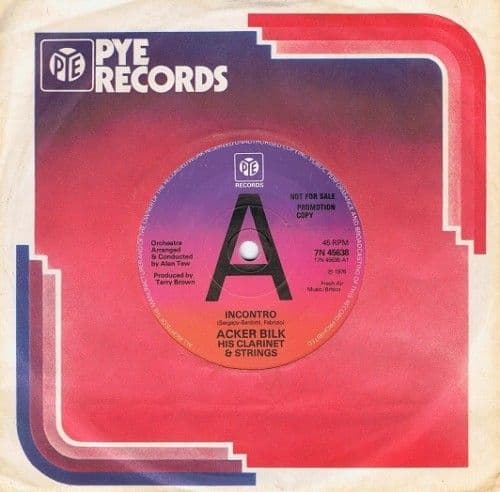 ACKER BILK Incontro 7" Single Vinyl Record 45rpm PROMO Pye 1976