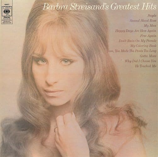 BARBRA STREISAND Greatest Hits Vinyl Record LP CBS 1970