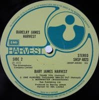 BARCLAY JAMES HARVEST Baby James Harvest Vinyl Record LP Harvest 1972