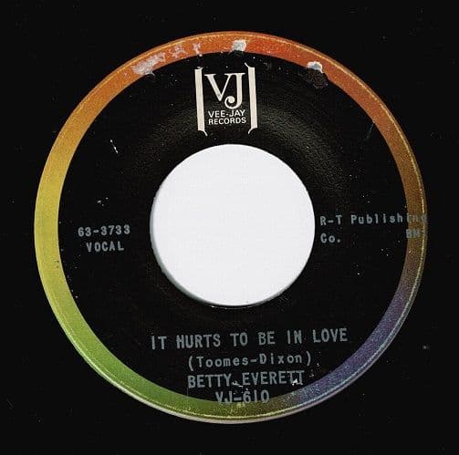 BETTY EVERETT It Hurts To Be In Love Vinyl Record 7 Inch US Vee-Jay 1964