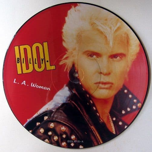 BILLY IDOL L.A. Woman Vinyl Record 12 Inch Chrysalis 1990 Picture Disc