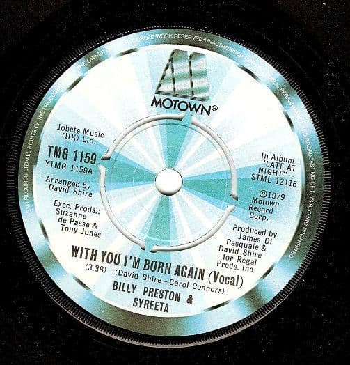BILLY PRESTON AND SYREETA With You I'm Born Again Vinyl Record 7 Inch Motown 1979