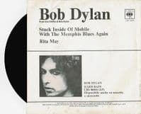 BOB DYLAN Stuck Inside Of Mobile With The Memphis Blues Again Vinyl Record 7 Inch Italian CBS 1976