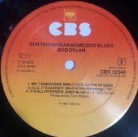 BOB DYLAN Subterranean Homesick Blues Vinyl Record LP Dutch CBS