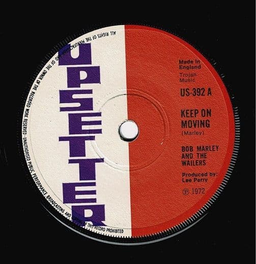BOB MARLEY AND THE WAILERS Keep On Moving Vinyl Record 7 Inch Upsetter 1972