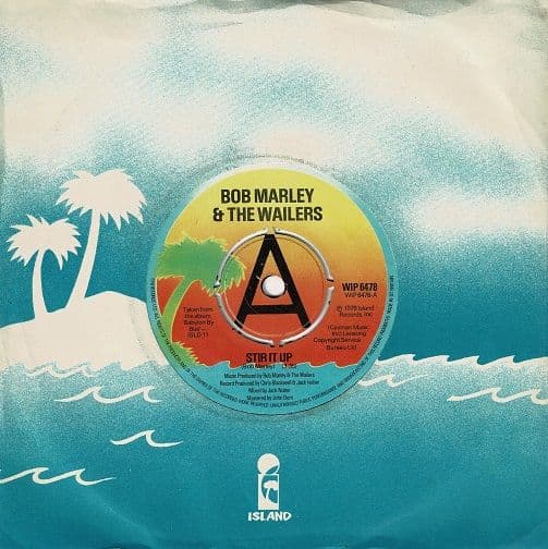 BOB MARLEY AND THE WAILERS Stir It Up Vinyl Record 7 Inch Island 1978 Promo