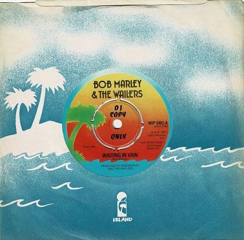 BOB MARLEY AND THE WAILERS Waiting In Vain Vinyl Record 7 Inch Island 1977 Promo