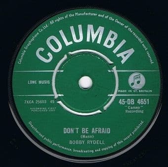 BOBBY RYDELL Don t Be Afraid 7
