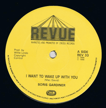 BORIS GARDINER I Want To Wake Up With You 12" Single Vinyl Record Revue 1986