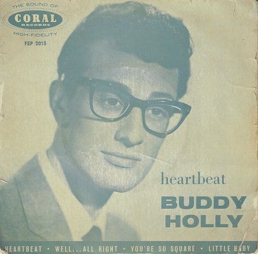 BUDDY HOLLY Heartbeat EP Vinyl Record 7 Inch Coral 1962