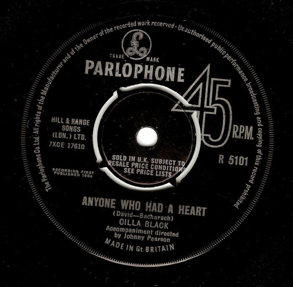 Cilla Black Anyone Who Had A Heart Vinyl 7 Inch | Planet Earth Records