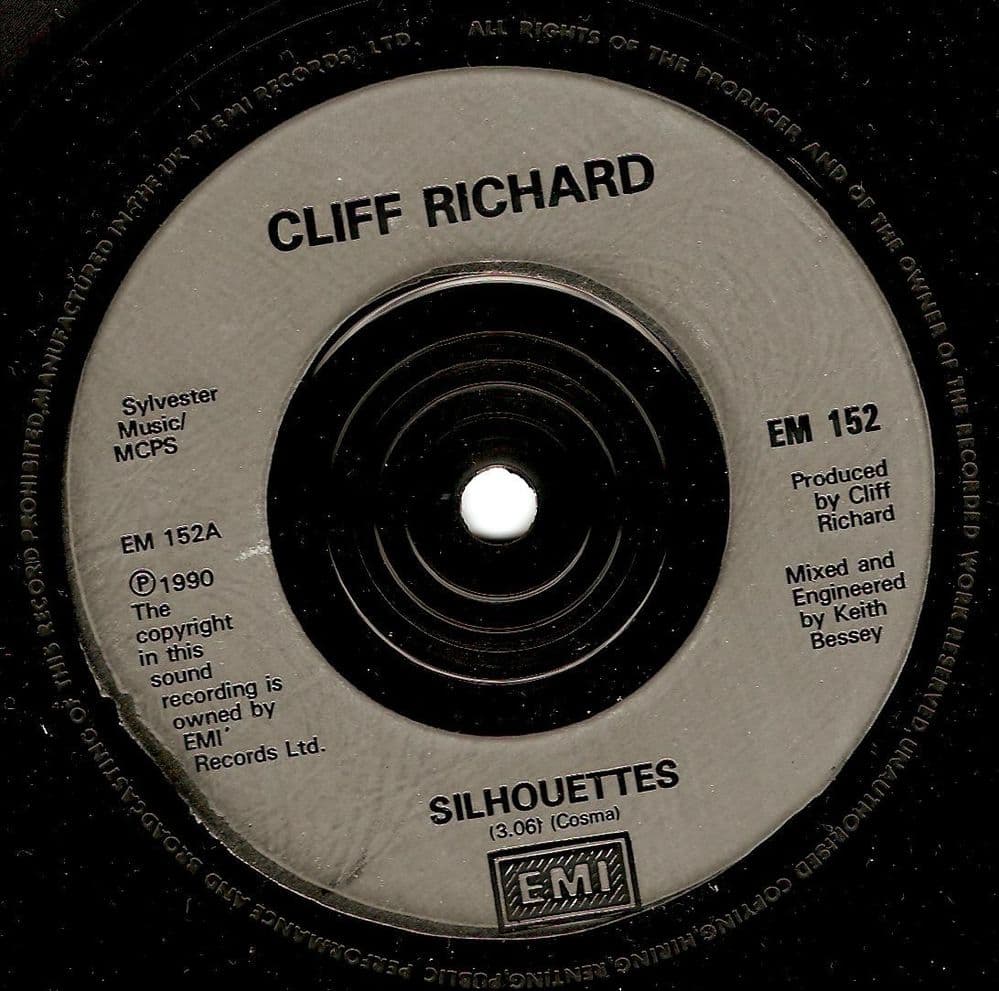 CLIFF RICHARD Silhouettes Vinyl Record 7 Inch EMI 1990