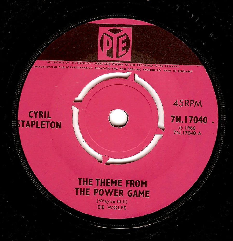 CYRIL STAPLETON The Theme From The Power Game Vinyl Record 7 Inch Pye 1966