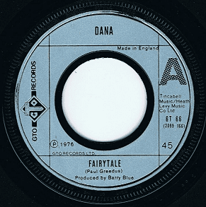 DANA Fairytale Vinyl Record 7 Inch GTO 1976