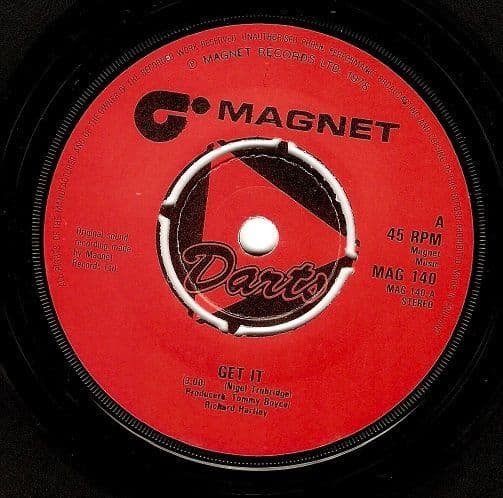 DARTS Get It Vinyl Record 7 Inch Magnet 1978