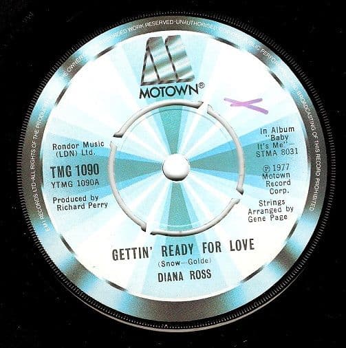 DIANA ROSS Gettin' Ready For Love Vinyl Record 7 Inch Motown TMG 1090