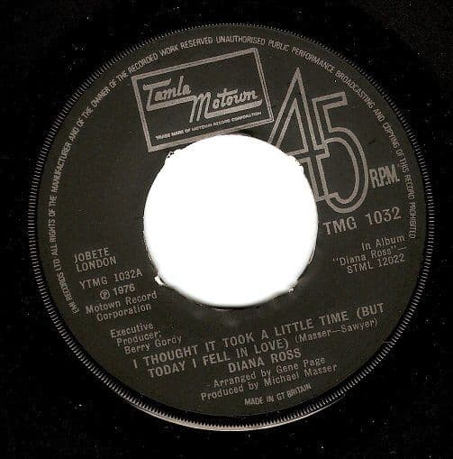 DIANA ROSS I Thought It Took A Little Time Vinyl Record 7 Inch Tamla Motown 1976