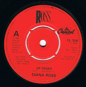 DIANA ROSS Up Front Vinyl Record 7 Inch Capitol 1983