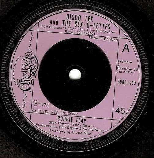 DISCO TEX AND THE SEX-O-LETTES Boogie Flap Vinyl Record 7 Inch Chelsea 1975