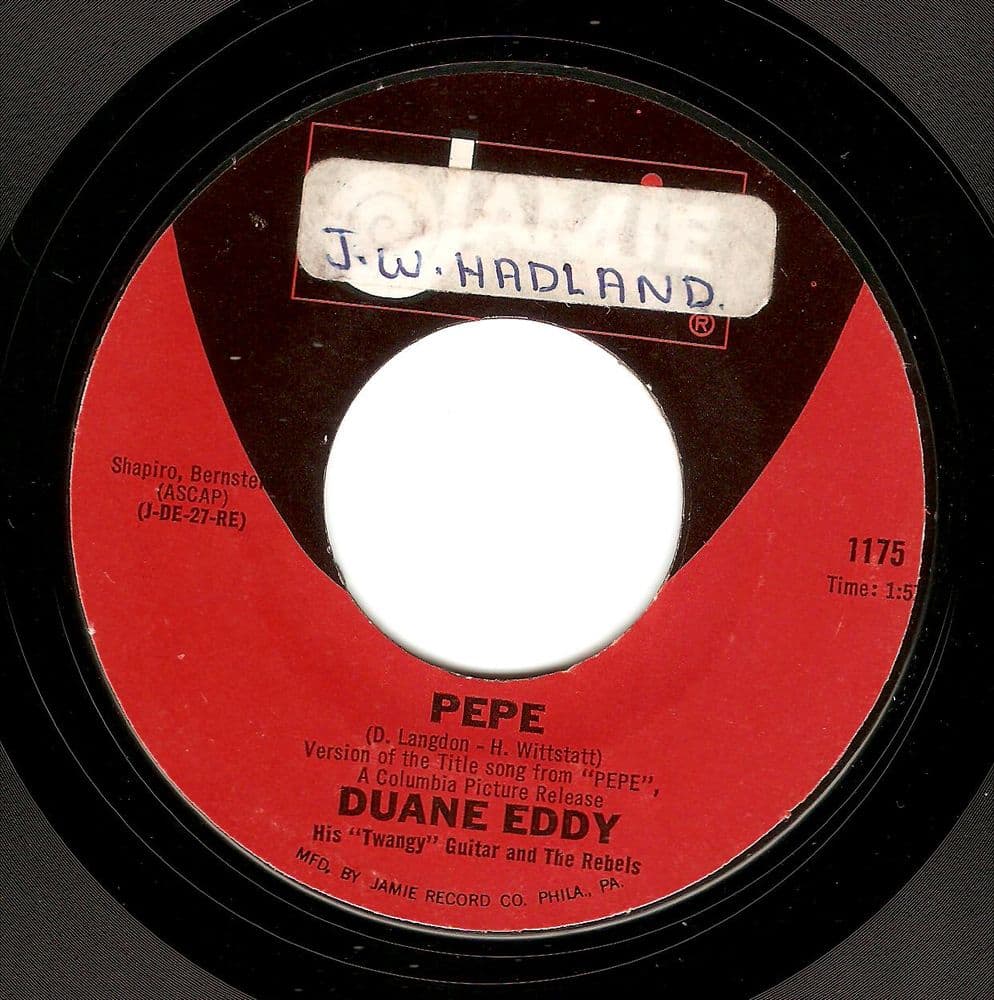 DUANE EDDY Pepe Vinyl Record 7 Inch US Jamie 1961
