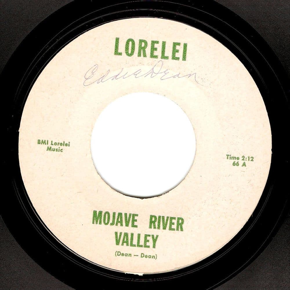 EDDIE DEAN Mojave River Valley Vinyl Record 7 Inch US Lorelei Signed