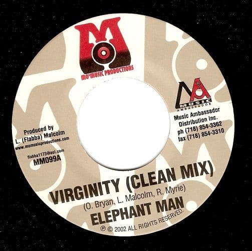 ELEPHANT MAN Virginity Vinyl Record 7 Inch US Mo' Music Productions 2002