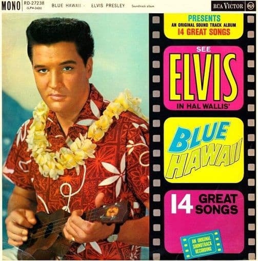 ELVIS PRESLEY Blue Hawaii Vinyl Record LP RCA Victor 1962