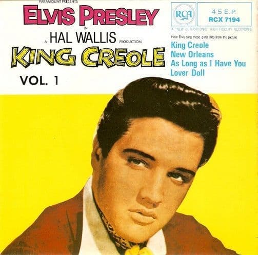 ELVIS PRESLEY King Creole Vol. 1 EP Vinyl Record 7 Inch RCA