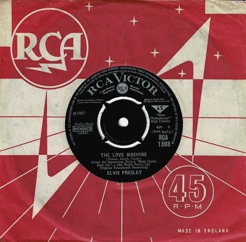 ELVIS PRESLEY The Love Machine Vinyl Record 7 Inch RCA Victor 1967
