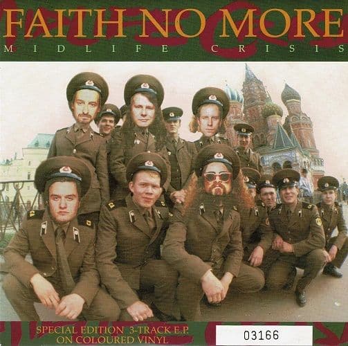 FAITH NO MORE Midlife Crisis Vinyl Record 7 Inch London 1992 Blue Vinyl
