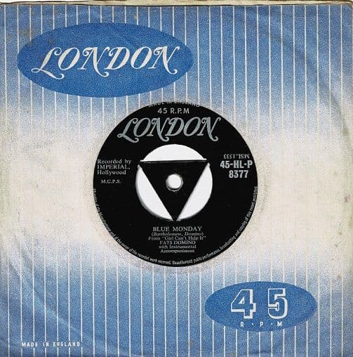 FATS DOMINO Blue Monday Vinyl Record 7 Inch London 1957