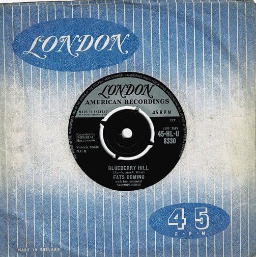 FATS DOMINO Blueberry Hill Vinyl Record 7 Inch London 1959