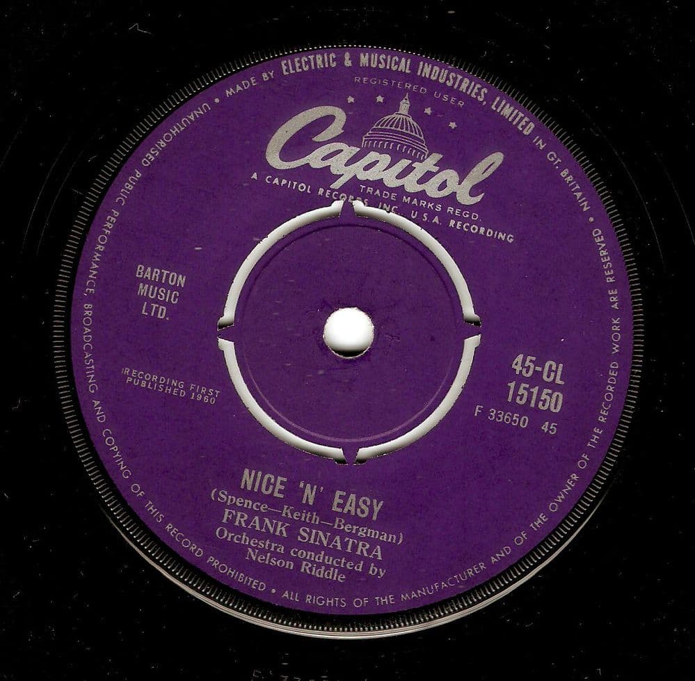 FRANK SINATRA Nice 'N' Easy Vinyl Record 7 Inch Captiol 1960