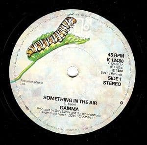 GAMMA Something In The Air Vinyl Record 7 Inch Elektra 1980