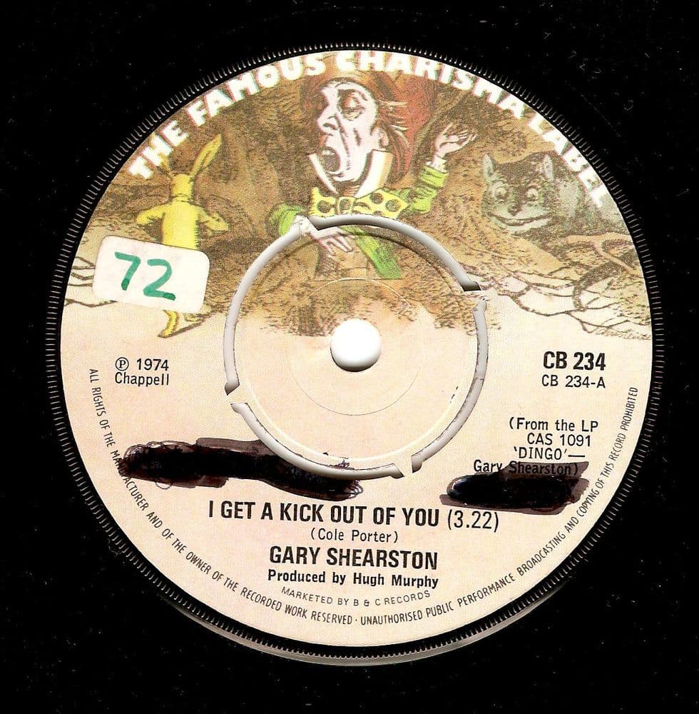 GARY SHEARSTON I Get A Kick Out Of You Vinyl Record 7 Inch Charisma 1974