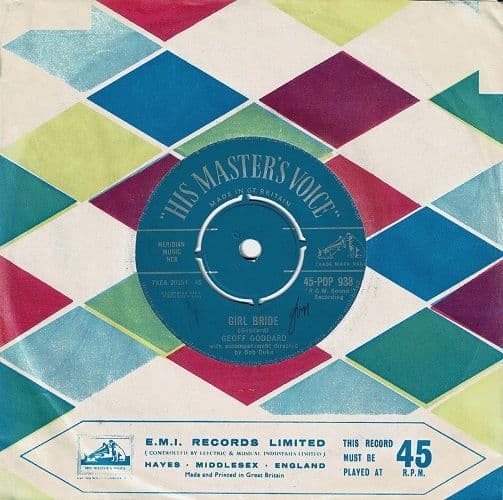 GEOFF GODDARD Girl Bride Vinyl Record 7 Inch HMV 1961