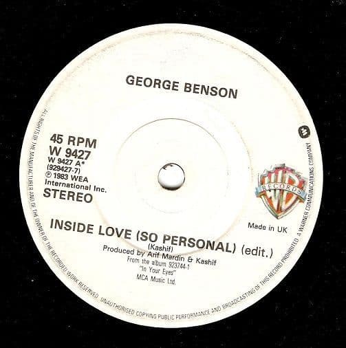 GEORGE BENSON Inside Love (So Personal) Vinyl Record 7 Inch Warner Bros. 1983
