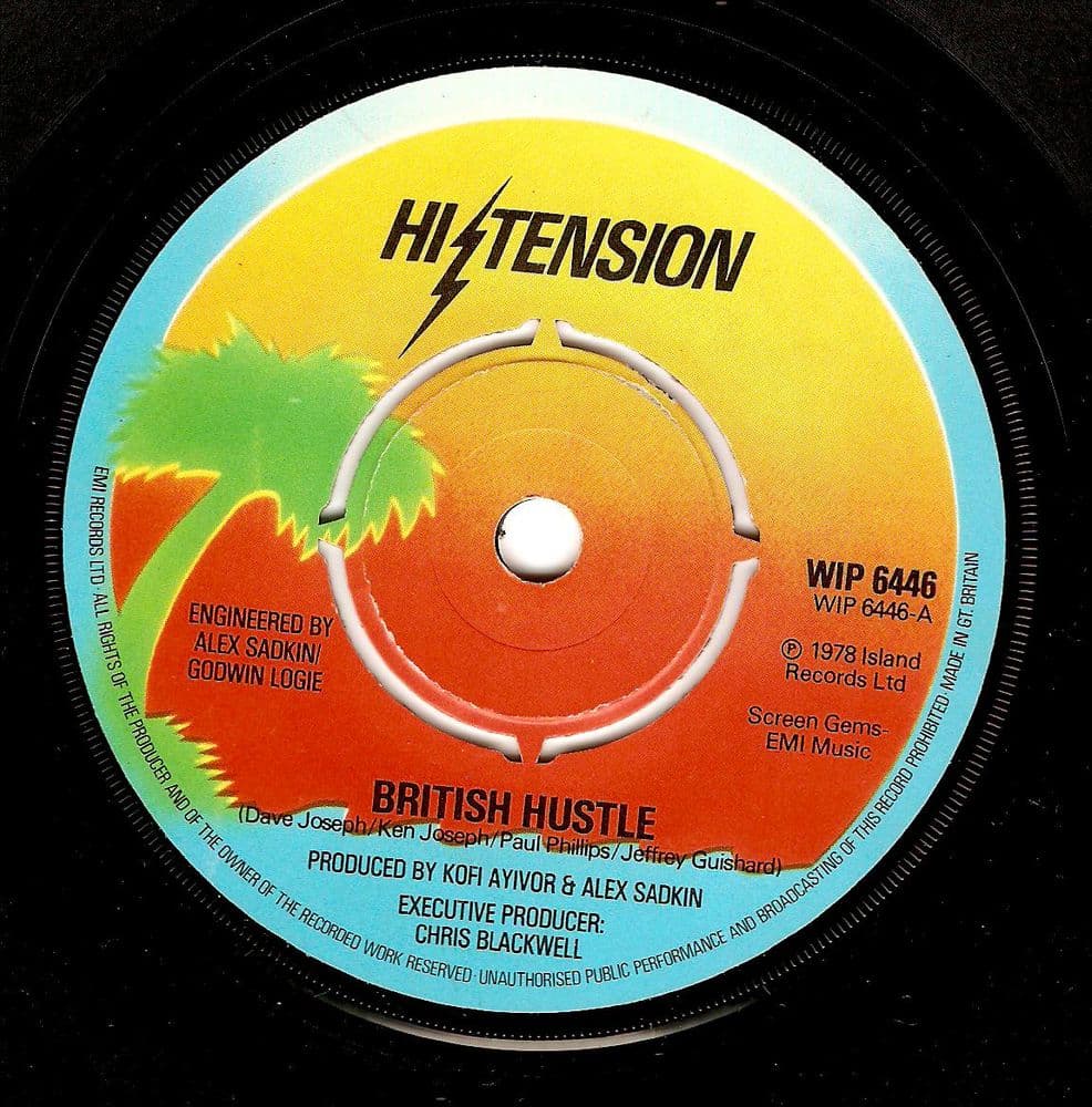 HI TENSION British Hustle Vinyl Record 7 Inch Island 1978