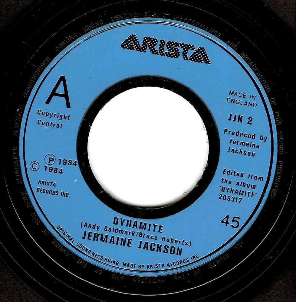 JERMAINE JACKSON Dynamite Vinyl Record 7 Inch Arista 1984