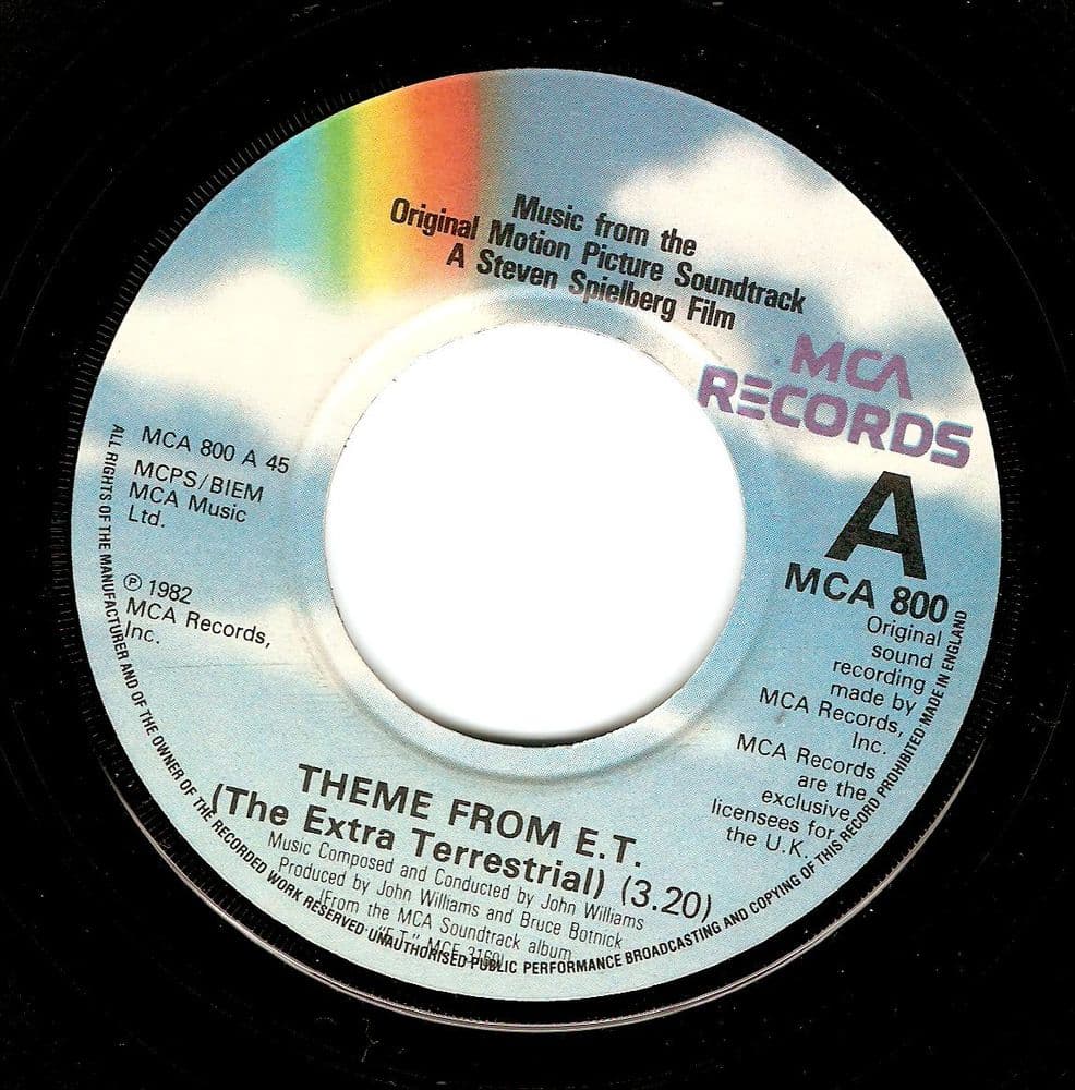 JOHN WILLIAMS Theme From E.T. Vinyl Record 7 Inch MCA 1982