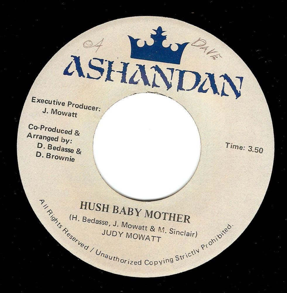 JUDY MOWATT Hush Baby Mother Vinyl Record 7 Inch Jamaican Ashandan 1980
