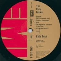 KATE BUSH The Kick Inside Vinyl Record LP EMI 1978