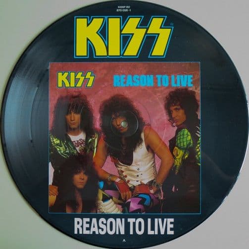 KISS Reason To Live Vinyl Record 12 Inch Vertigo 1987 Picture Disc