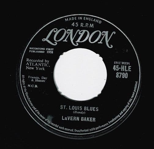 LaVERN BAKER I Cried A Tear Vinyl Record 7 Inch London 1958