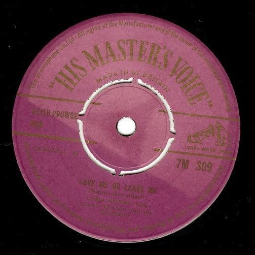 LENA HORNE Love Me Or Leave Me Vinyl Record 7 Inch HMV 1955