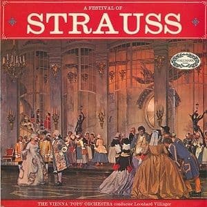 LEONHARD VILLINGER (THE VIENNA POPS ORCHESTRA) A Festival Of Strauss Vinyl Record LP Hallmark 1967