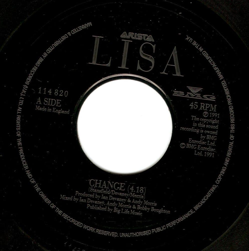 LISA STANSFIELD Change Vinyl Record 7 Inch Arista 1991