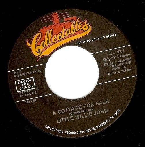 LITTLE WILLIE JOHN A Cottage For Sale Vinyl Record 7 Inch US Collectables