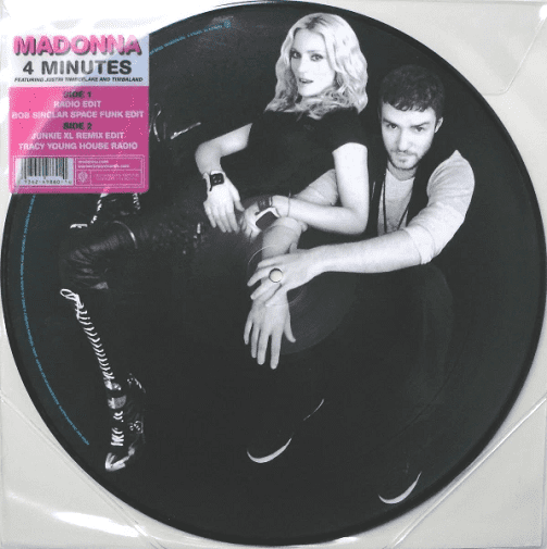 MADONNA FEAT. JUSTIN TIMBERLAKE 4 Minutes Vinyl Record 12 Inch Warner Bros. 2008 Picture Disc
