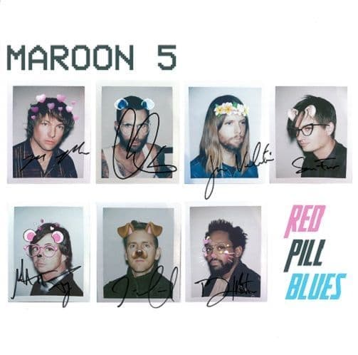 MAROON 5 Red Pill Blues Signed Lithograph